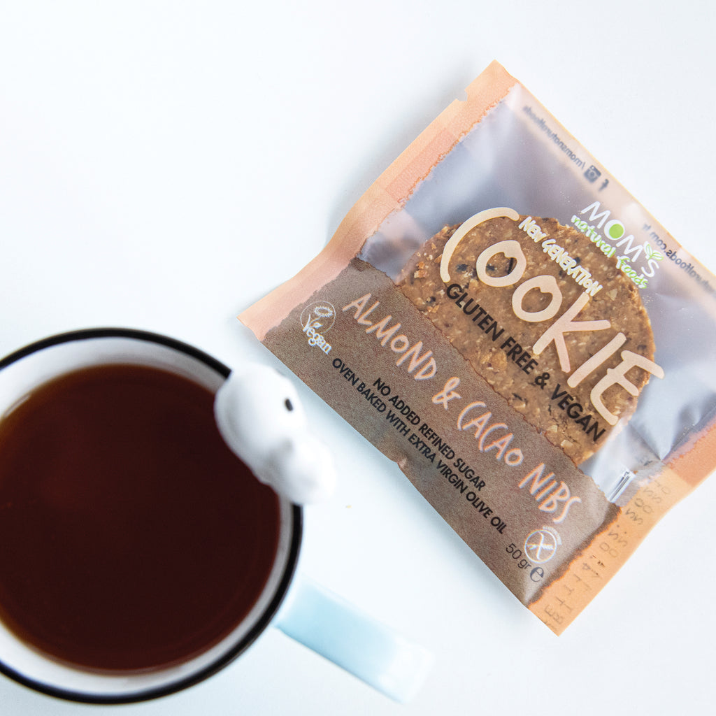 Whole Grain Gluten-free Vegan Healthy Snack Cookie 50 gram (Almond - Cacao Nibs)