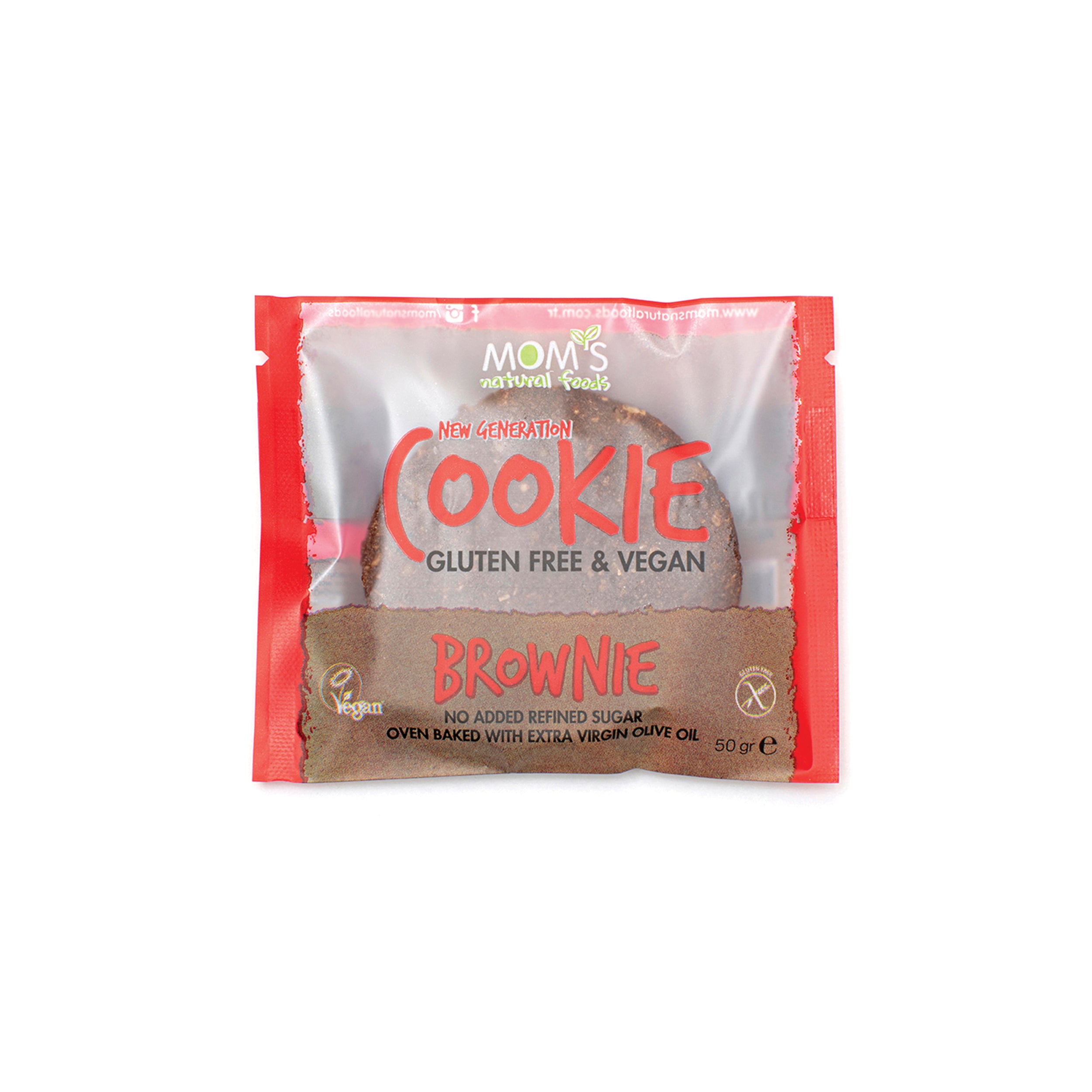 Whole Grain Gluten-free Vegan Healthy Snack Cookie 50 gram (Brownie)