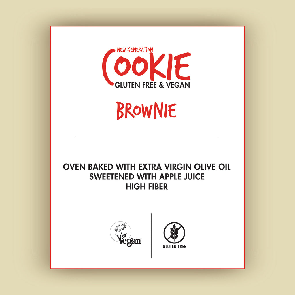 Whole Grain Gluten-free Vegan Healthy Snack Cookie 50 gram (Brownie)