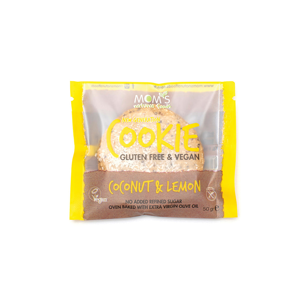 Whole Grain Gluten-free Vegan Healthy Snack Cookie 50 gram (Coconut - Lemon)