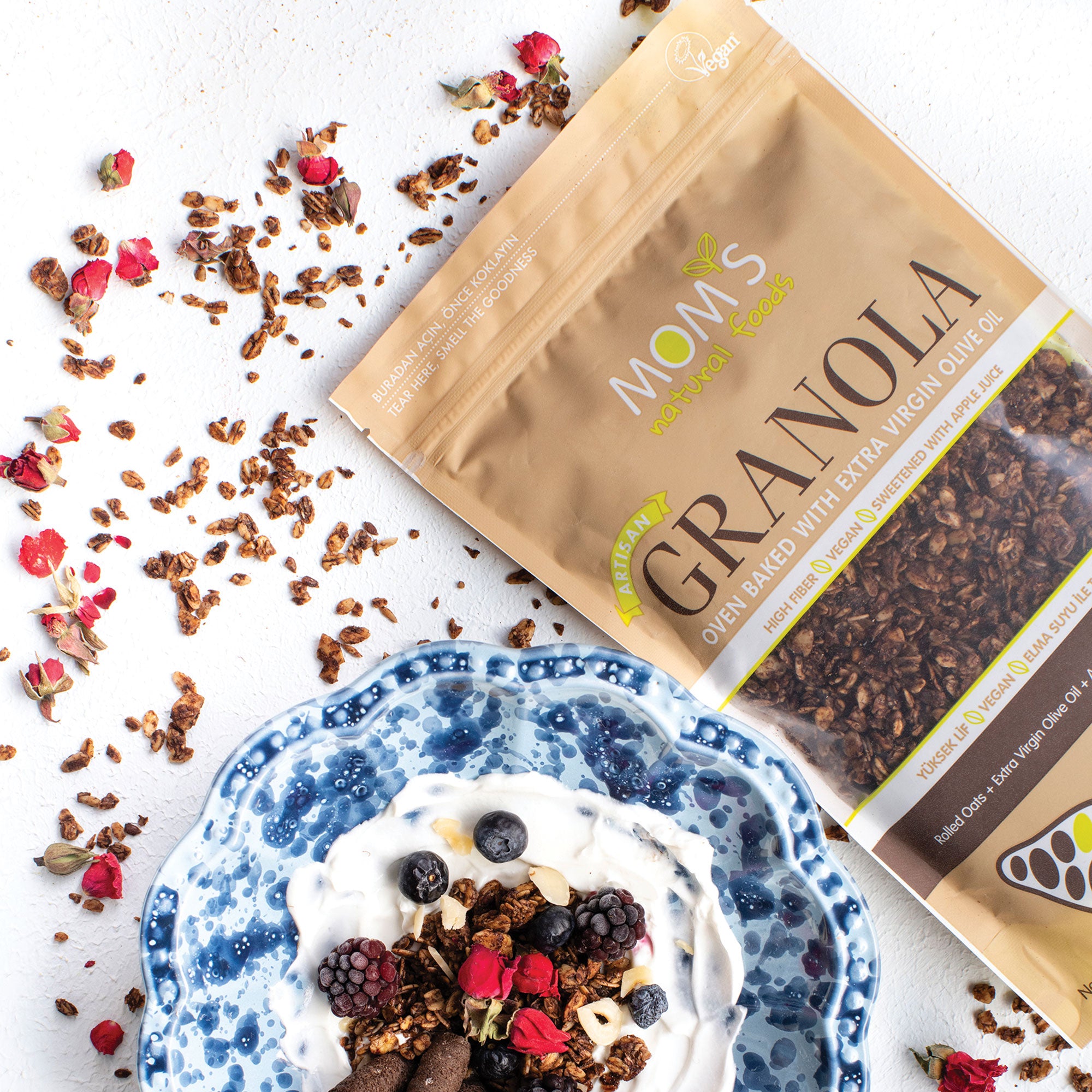 Whole Grain High Fiber Vegan Granola 360 gram 12.69 ounces (Cocoa-Hazelnut)