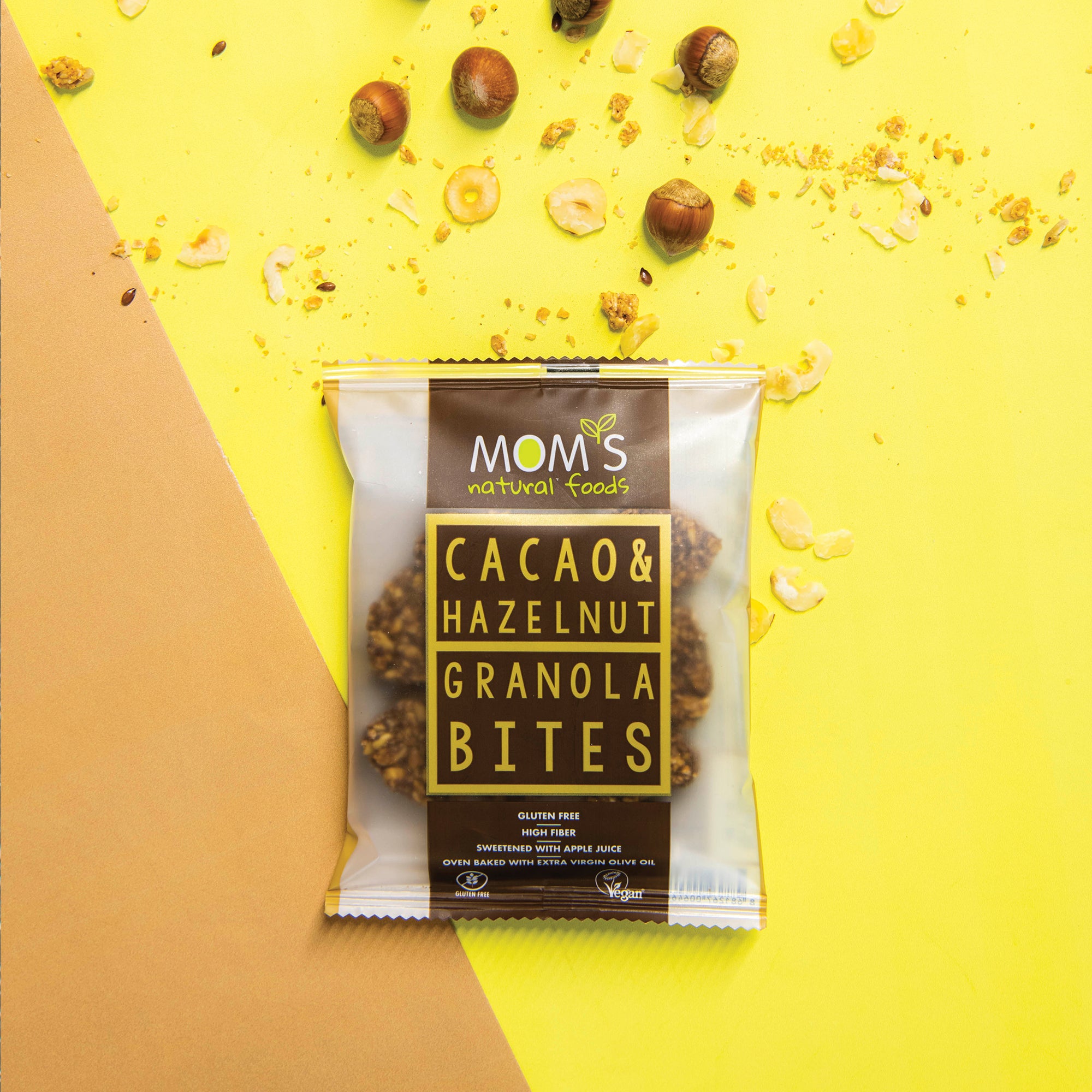 Whole Grain Gluten-free Vegan Granola Bites Snack 38 gram (Cocoa - Hazelnut)