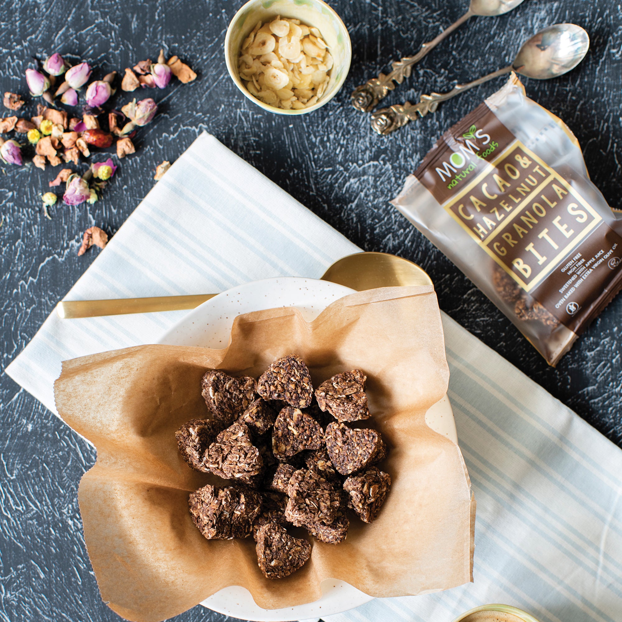 Whole Grain Gluten-free Vegan Granola Bites Snack 38 gram (Cocoa - Hazelnut)