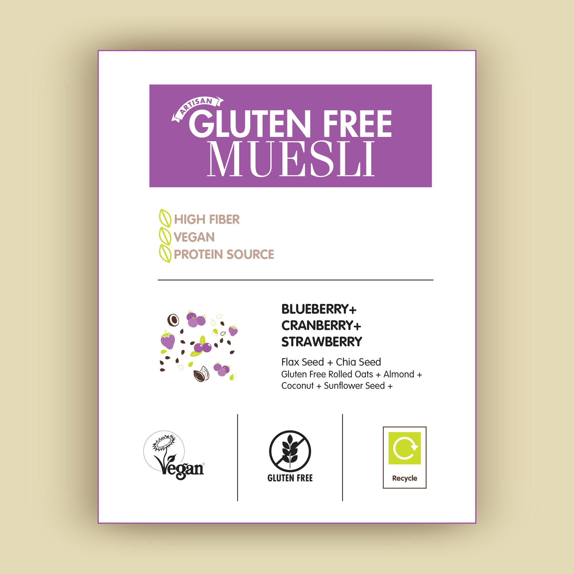 Whole Grain Gluten-Free Vegan Muesli 300 gram