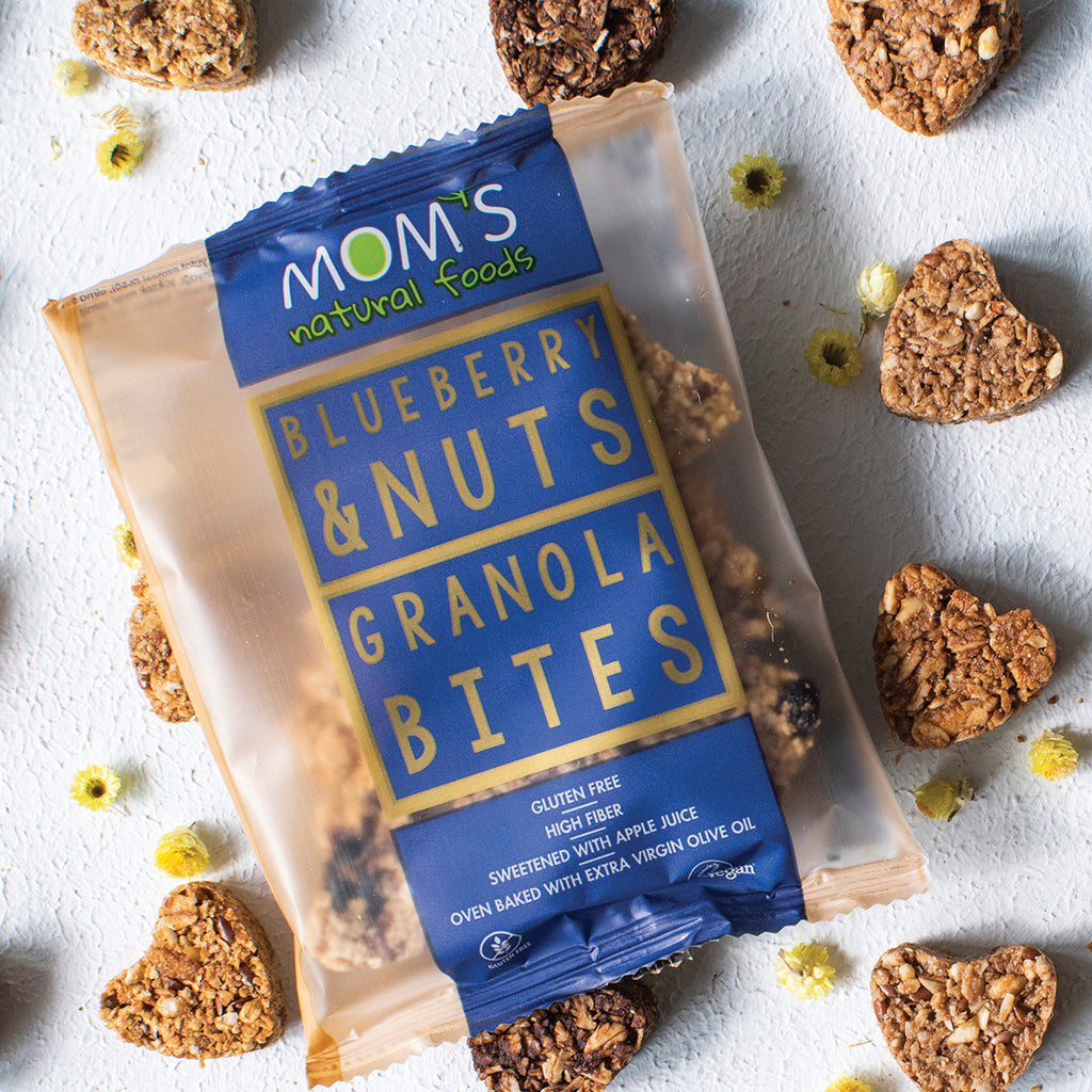 Whole Grain Gluten-free Vegan Granola Bites Snack 38 gram (Blueberry - Nuts)
