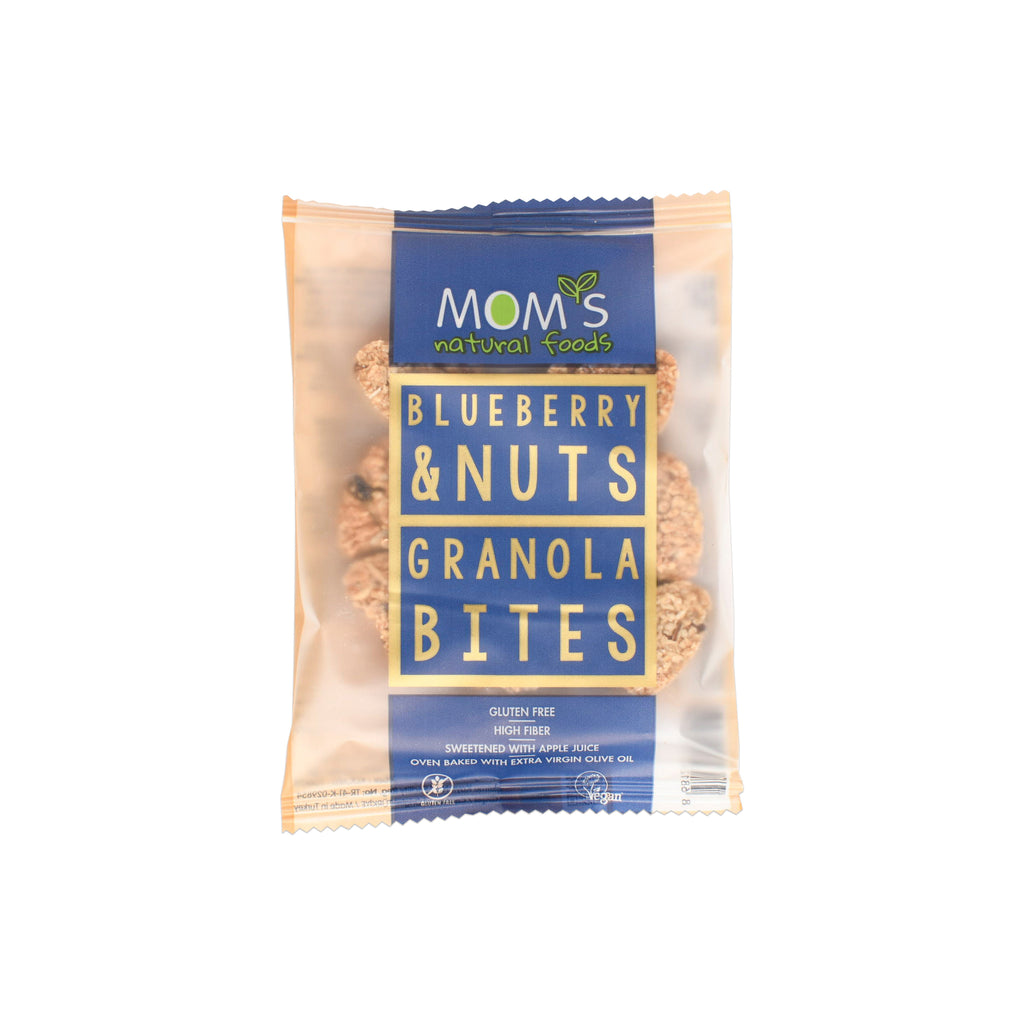 Whole Grain Gluten-free Vegan Granola Bites Snack 38 gram (Blueberry - Nuts)