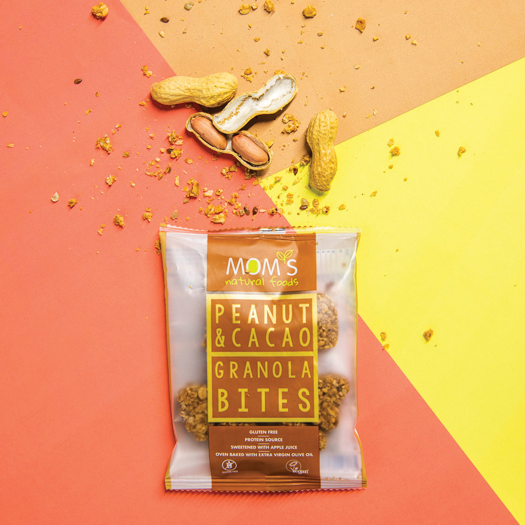 Whole Grain Gluten-free Vegan Granola Bites Snack 38 gram (Peanut - Cocoa)