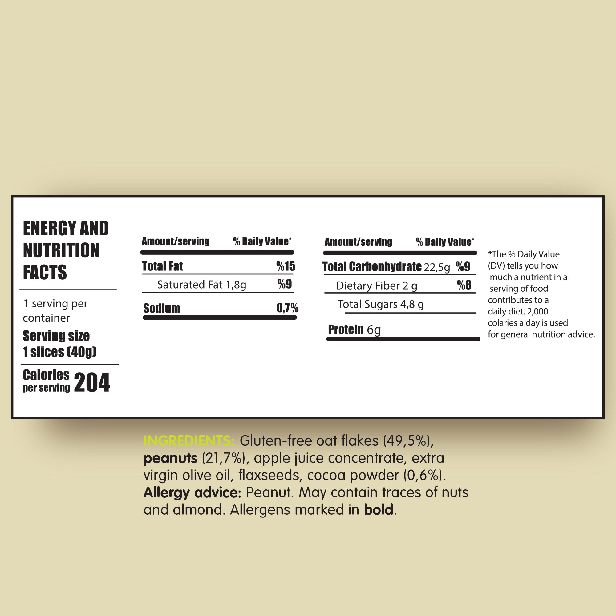 Whole Grain Gluten-free Vegan Granola Bites Snack 38 gram (Peanut - Cocoa)